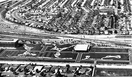 Hunt Center & Library Historic District - aerial view - 1967