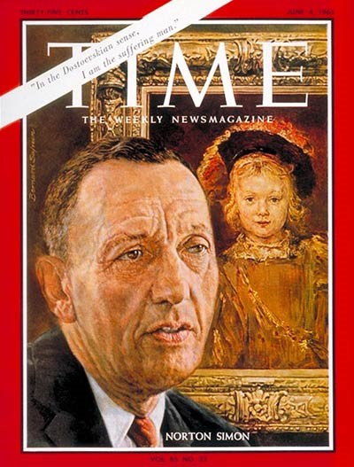 Norton Simon on cover of Time Magazine